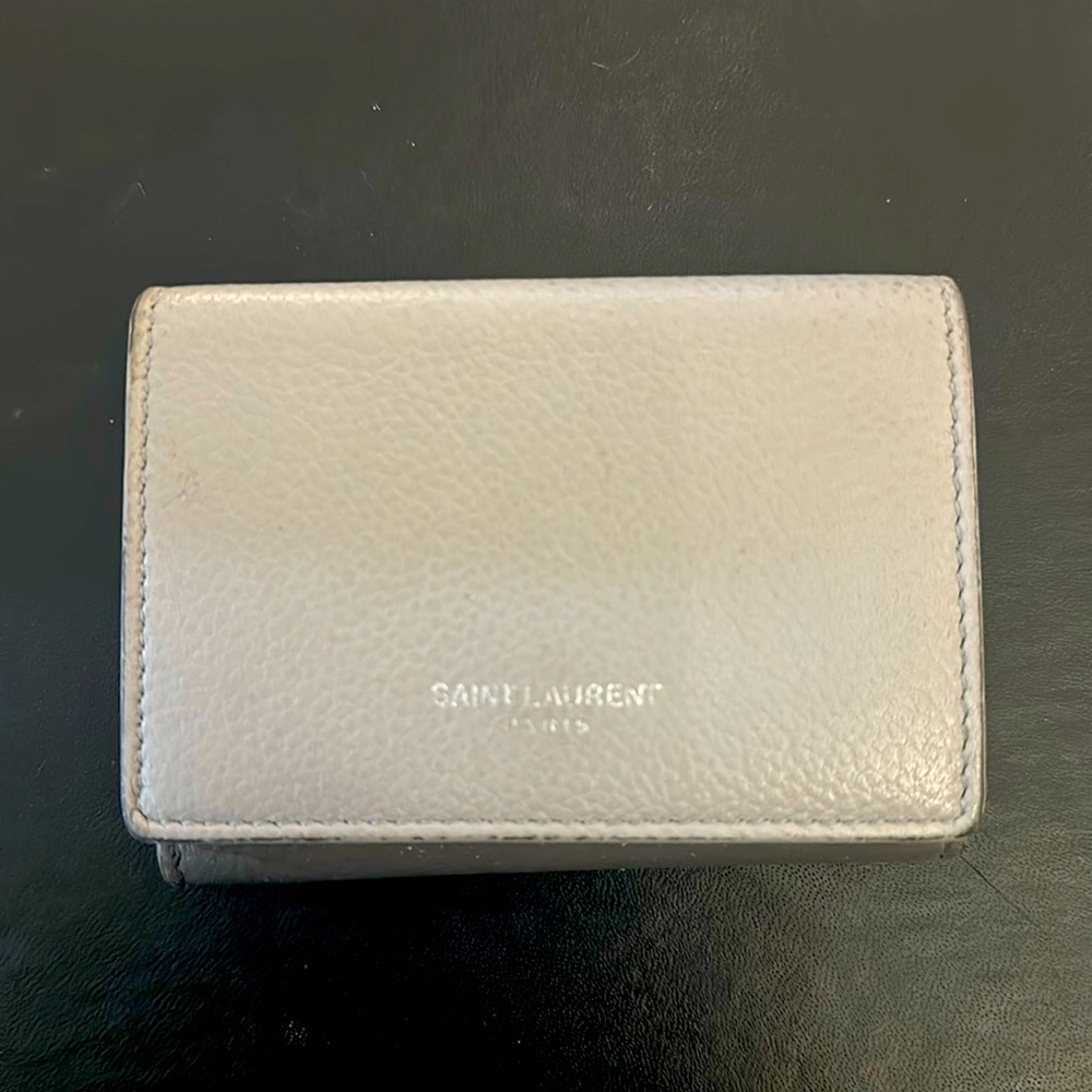 YSL Leather Trifold Wallet